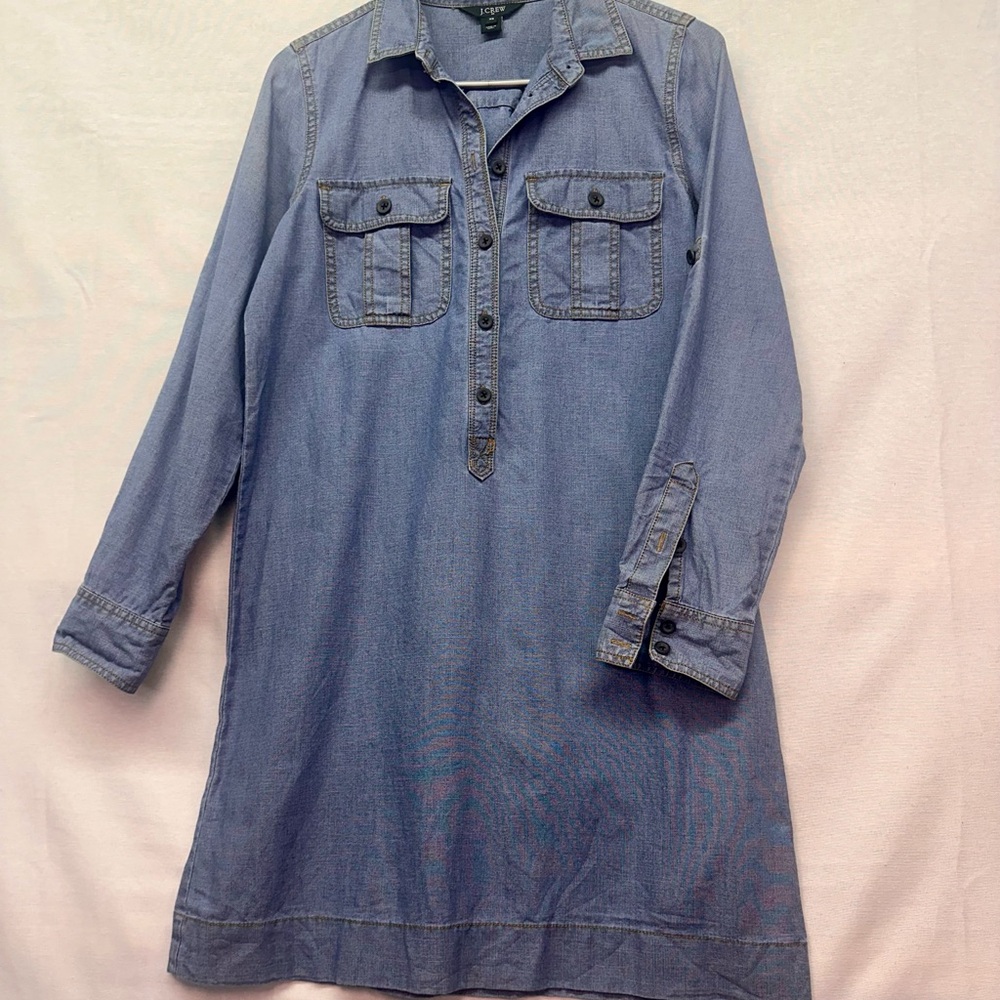 J. Crew Light Blue‎ Chambray Dress Western